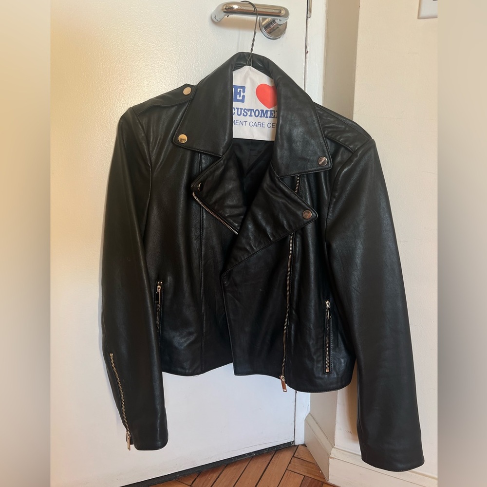 Mango Leather Jacket
